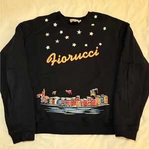 Fiorucci Black Embroidered Cityscape Sweatshirt